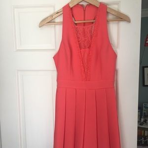 BCBG coral cocktail dress